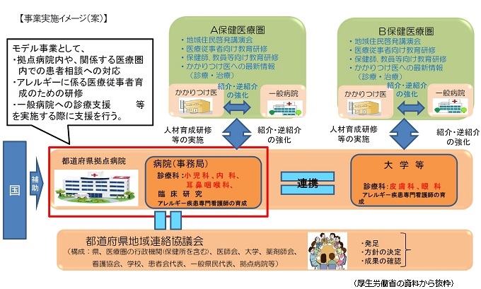 アレルギーの都道府県拠点病院、モデル事業展開へのサムネイル画像