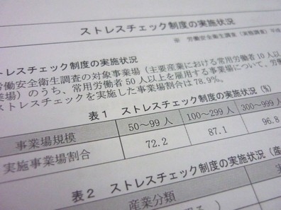 ストレスチェック、事業所の5割超が集団分析活用