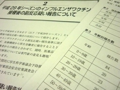 インフルワクチン死亡、1例が因果関係否定できず