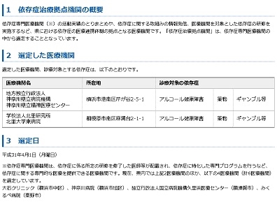 依存症治療の拠点機関を選定、連携体制を整備のサムネイル画像