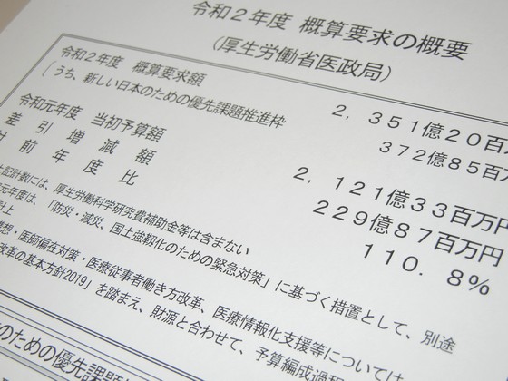 医療の勤務環境改善推進事業に41.8億円、医政局のサムネイル画像