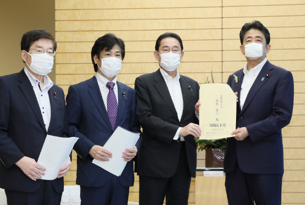 コロナ対策で自民党が安倍首相に申し入れ