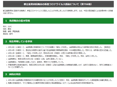 東京都立墨東病院の職員がコロナ感染、診療は継続