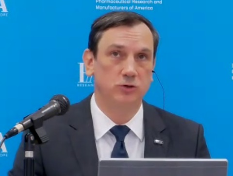 PhRMA会見、中間年改定から特許期間中新薬除外をのサムネイル画像