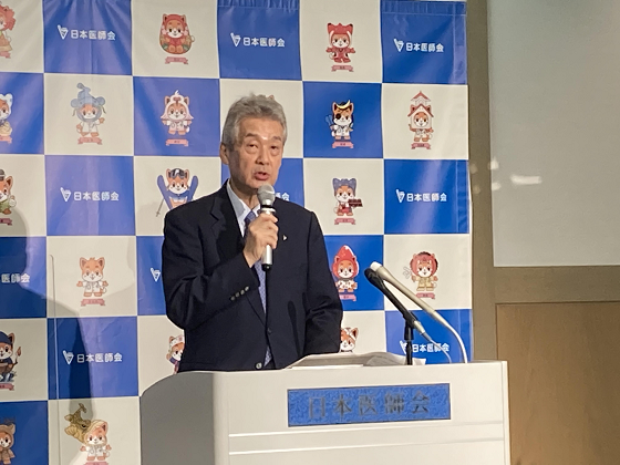 感染症対応「コロナの体制基盤に」日医会長のサムネイル画像