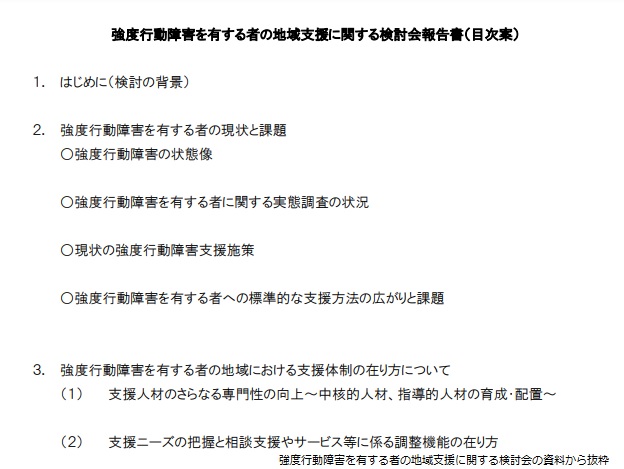 強度行動障害の報告書に「医療との連携」盛り込むのサムネイル画像