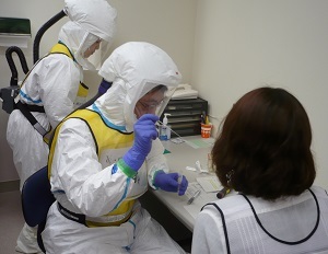 新型インフル想定、緊急対応スペースで訓練